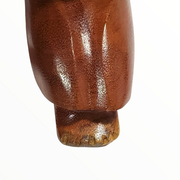 Hand carved solid dark wood duckling small 3" - Picture 6 of 13